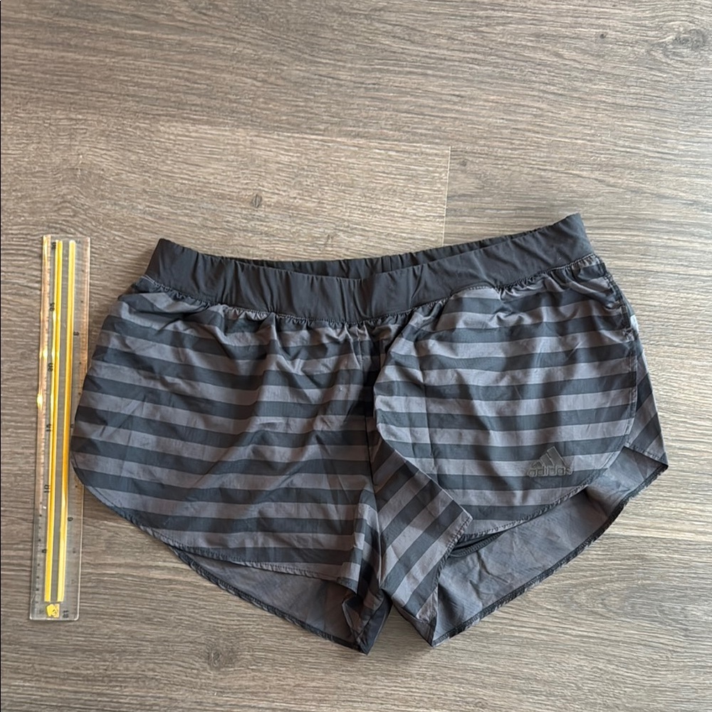 Adidas Women's Black Striped Shorts